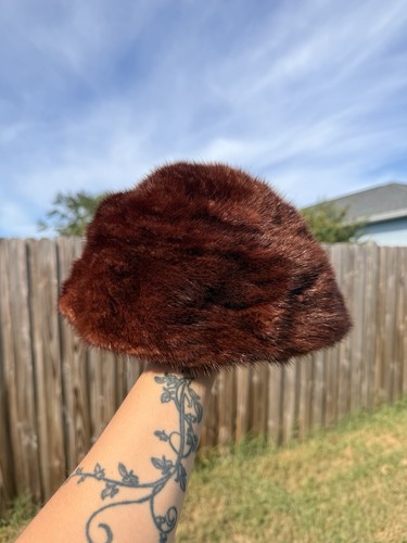 Vintage mink pillbox - vintage, hat